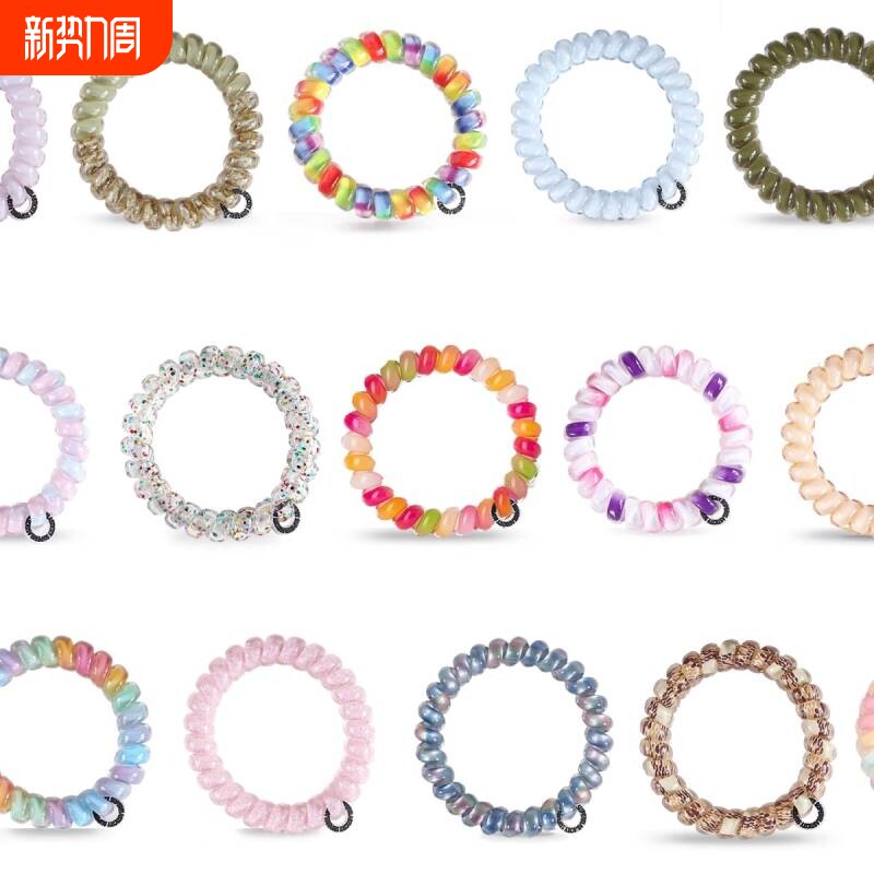 电话线发圈女高级感高弹力电话绳泰莉TT圈发绳无痕不勒发夏天头绳