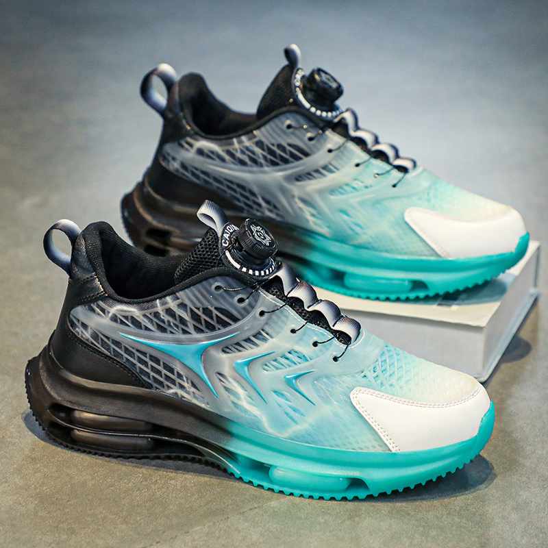 旋转扣运动鞋男童秋季超轻减震软底初中学生13岁15大童跑步鞋男款