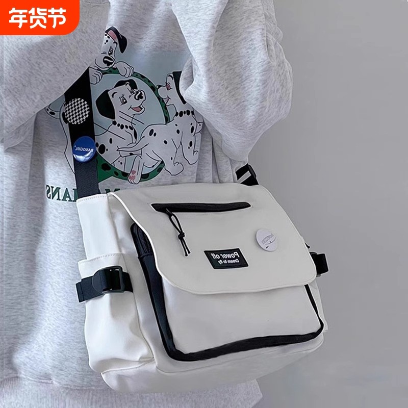 斜挎包单肩包男复古邮差包ins大学生休闲背包日系包包女大容量,箱包皮具/热销女包/男包,男士包袋,淘宝优惠券,粉丝福利购,淘宝优惠卷