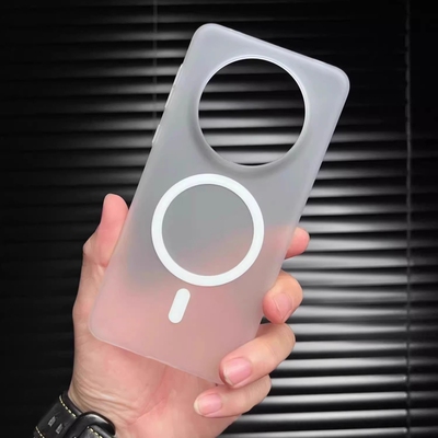 超薄冰雾高级感华为mate60pro手机壳新款50磁吸充电PP硬壳适用60pro+磨砂40不沾指纹Pura70/80透明散热男女