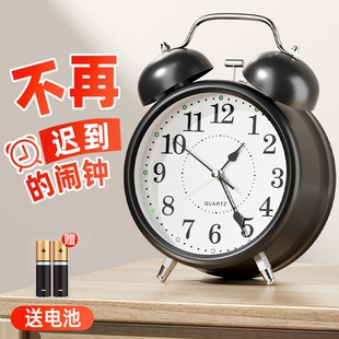 2026闹钟强力叫醒学生专用起床神器机械老人新款 充电小闹铃大音量