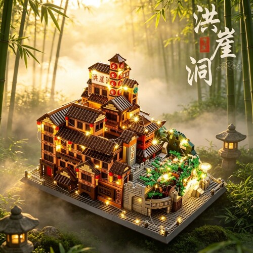 【清仓】洪崖洞积木模型拼装