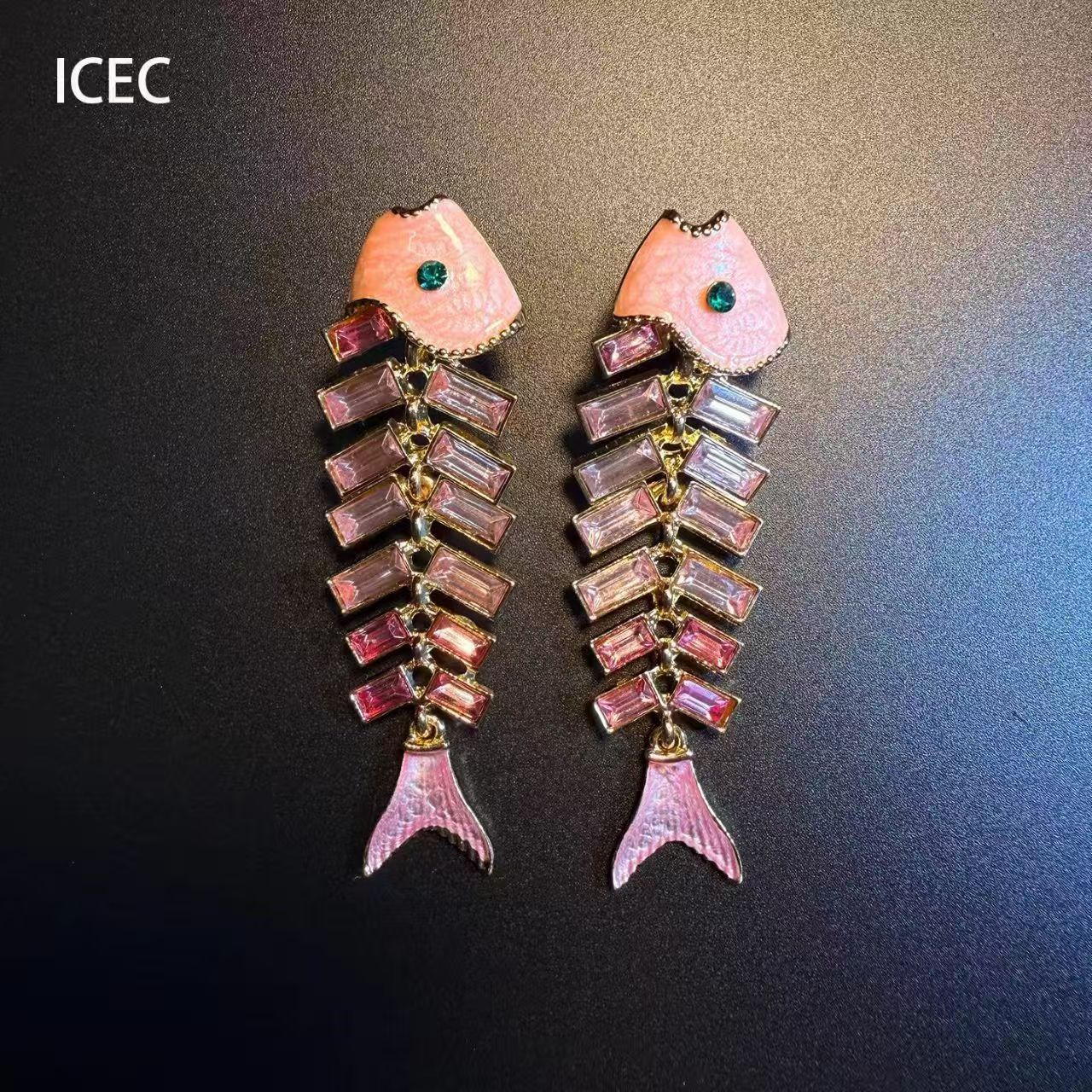 2025新品欧美Vintage古着 Crystal Fish粉色