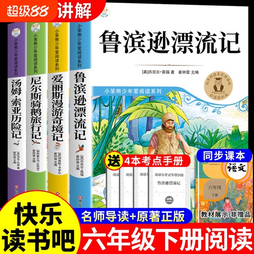 全套4册鲁滨逊漂流记六年级