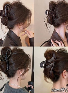 高端金标抓夹新款耐摔闺蜜发夹鲨鱼夹三角抓夹早秋女后脑勺夹盘发