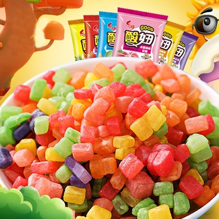 怀旧软糖水果味糖果8090后酸妞儿童网红零食休闲食品混合美味酸甜
