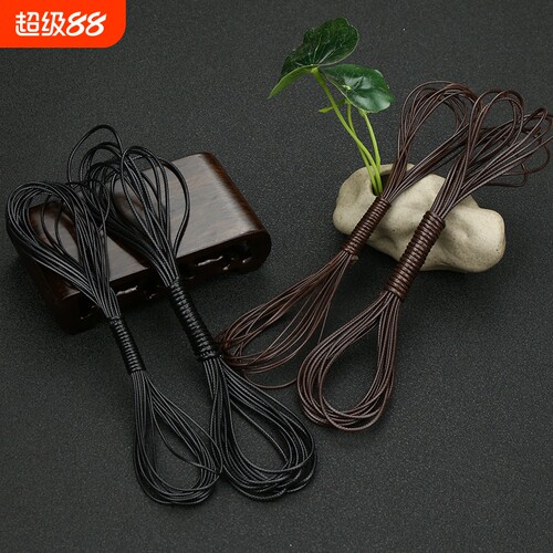 韩国油蜡绳黑色手工diy吊坠皮绳