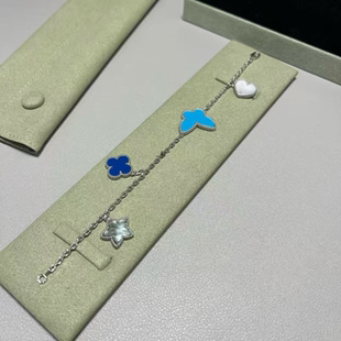 全新高定品质限量版 ky蝴蝶手链四花手链瓢虫手链18k白金 luc