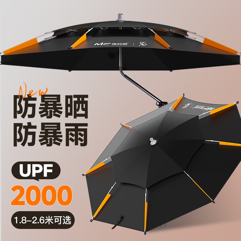 佳钓尼拐杖钓鱼伞2025新款露营专用雨伞户外遮阳太阳伞新型大钓伞