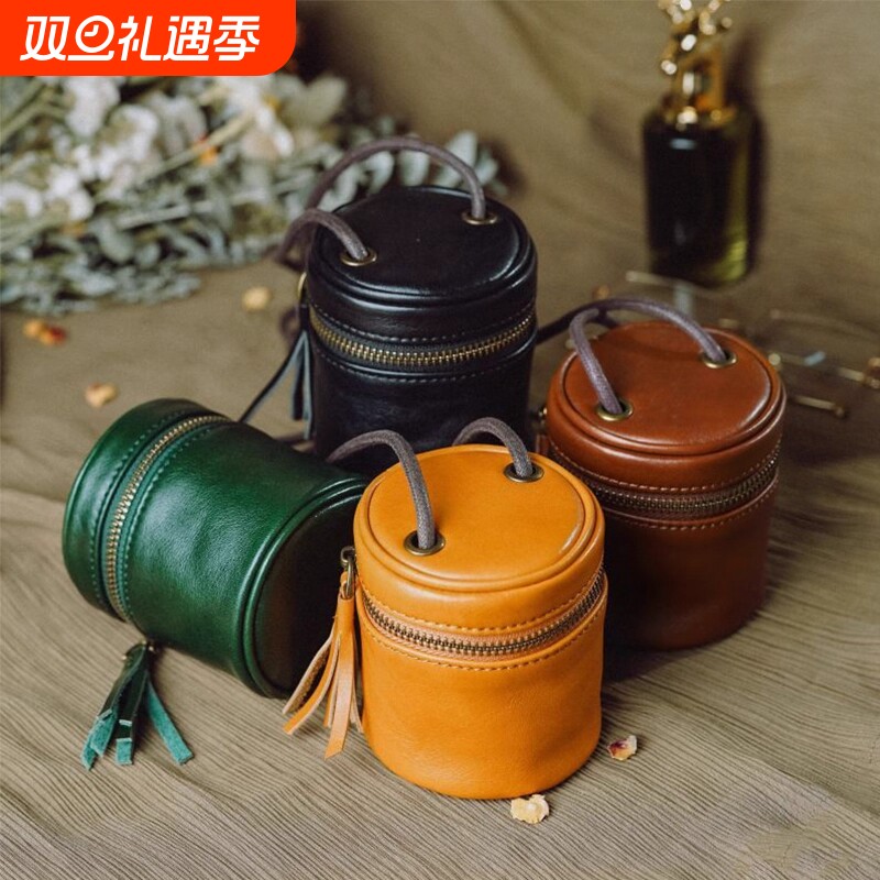 2025新款复古时尚水桶单肩小众钱包钥匙包单肩爆款超轻质感零钱包