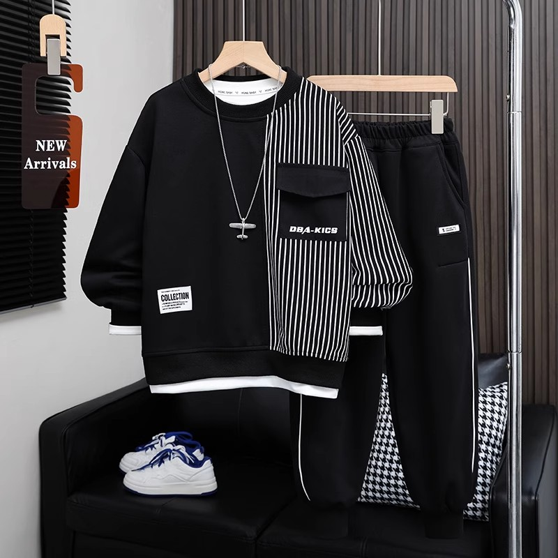 童装男童秋季套装2025新款中大儿童休闲运动秋季男孩帅气春秋装潮