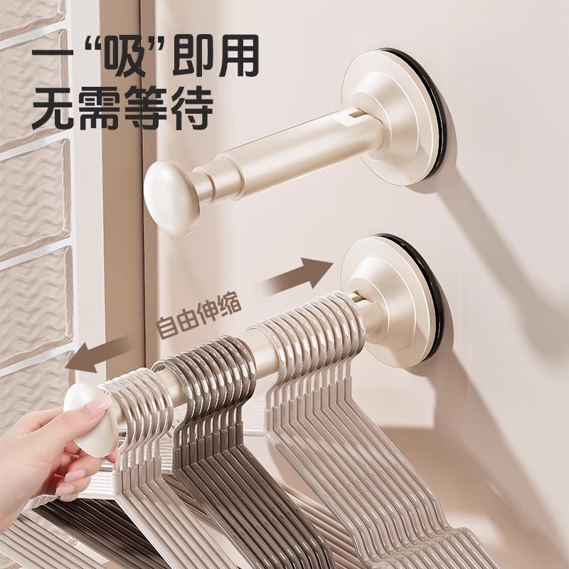 吸盘式免打孔挂衣架墙面收纳