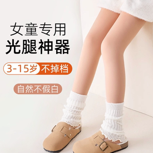 儿童光腿神器秋冬加绒加厚超自然裸感打底裤 袜 肉色保暖宝宝连裤