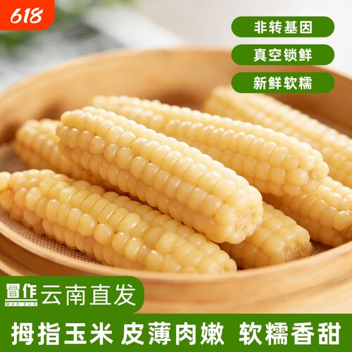 云南西双版纳拇指玉米宝宝代餐软糯香糯小玉米小孩早餐真空袋装