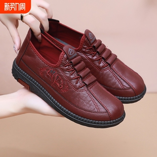 老北京布鞋 老人休闲单鞋 女鞋 平底软底轻便鞋 春秋中老年妈妈鞋 新款