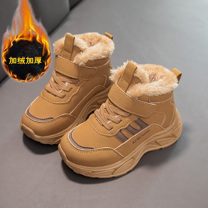 儿童大棉鞋子加绒加厚保暖鞋女童鞋2025冬季新款男童软底运动鞋子