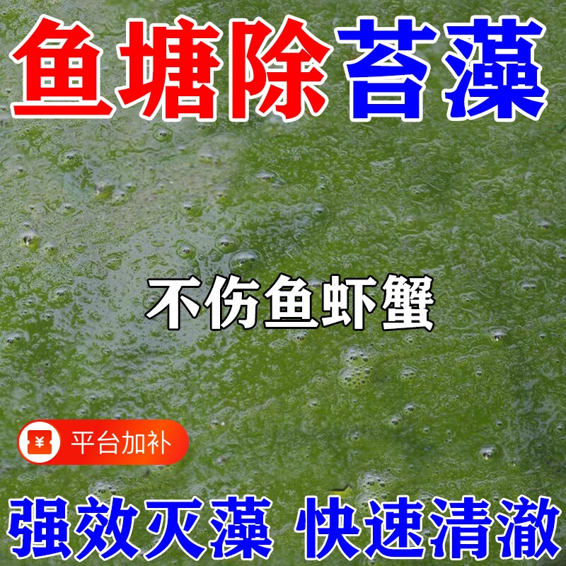 鱼池除藻去苔剂不伤鱼虾蟹速除青苔灭绿水藻去黄鱼缸净水专用剂