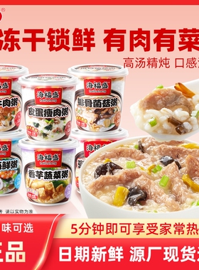 海福盛方便速食粥冲泡早餐粥懒人即食粥营养代餐食品皮蛋瘦肉粥
