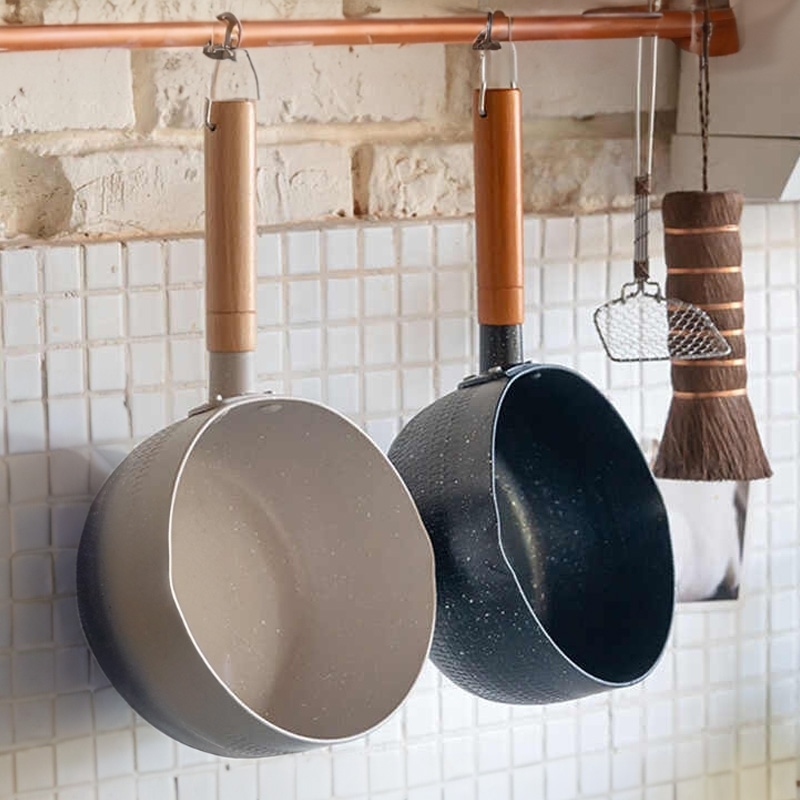 日式雪平锅不粘锅一人食小锅家用煮方便面泡面汤锅热牛奶锅麦饭石