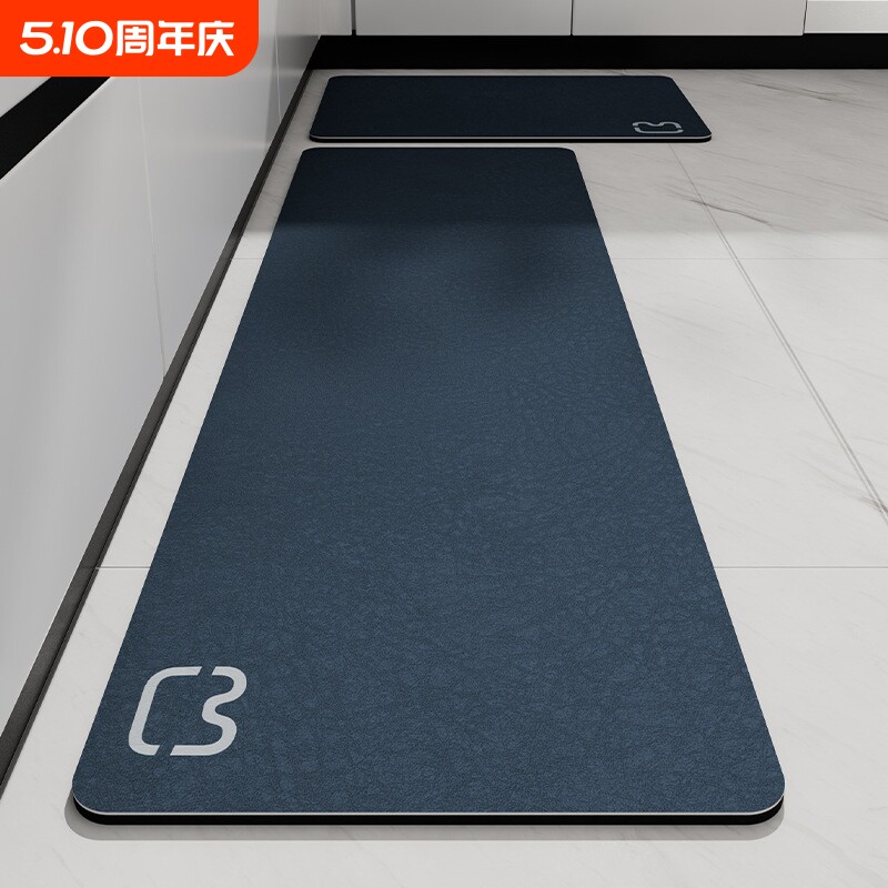 硅藻泥厨房地垫防滑防油吸水垫门口耐脏脚垫防水专用可擦免洗地毯