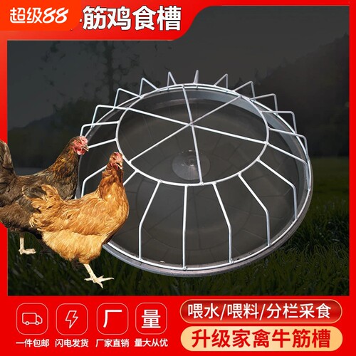 不锈钢特厚鸡食槽|超1.2万次加购