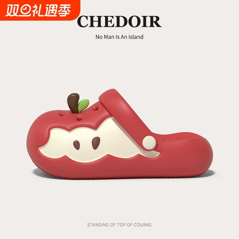 chedoir官方正品苹果洞洞鞋女夏季外穿eva防滑轻便软底沙滩