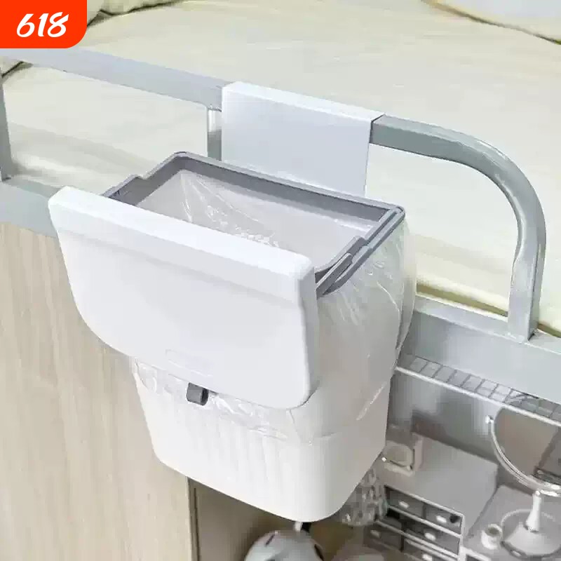 床上垃圾桶迷你大学生宿舍床上用悬挂带盖小垃圾桶上铺床边挂篮