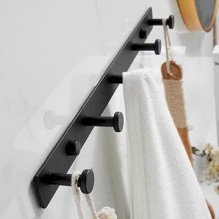 进门玄关墙上挂衣架免打孔挂钩一排长条衣服挂架壁挂墙壁门后排钩