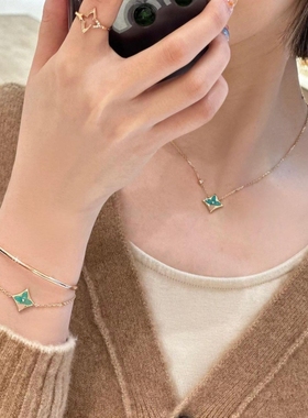 高定品质天然天河石项链手链不掉色耳钉