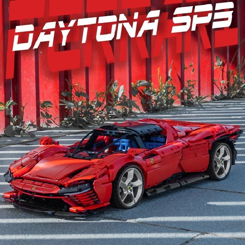 兼容乐高法拉SP3利跑车积木男孩拼装玩具高难度汽车组装模型礼物