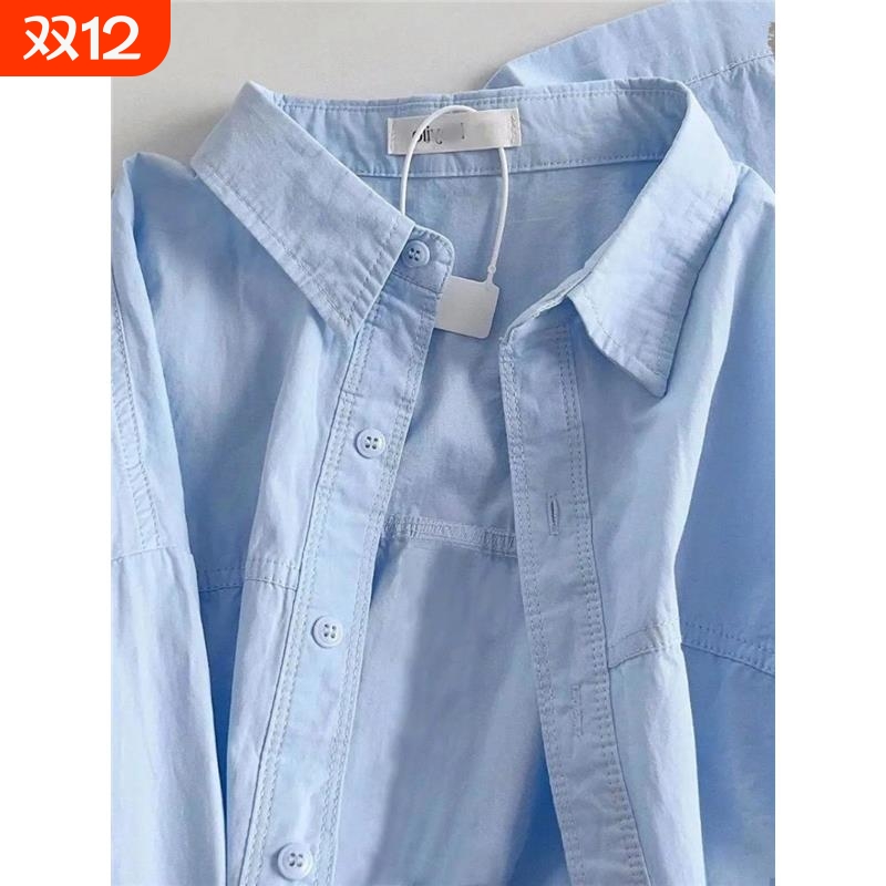 长袖纯棉衬衫女新款|419人收藏