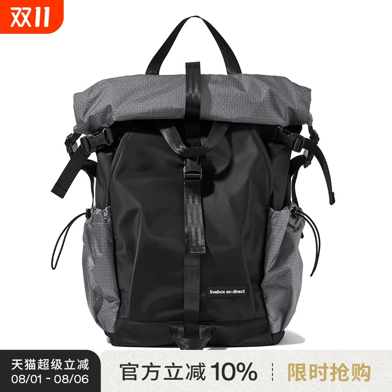 机能双肩包骑行旅行运动户外背包登山徒步大学生大容量电脑书包