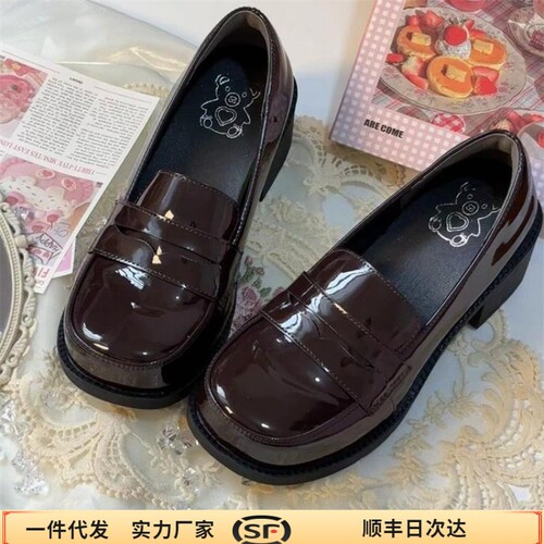 意尔康心选绵奶芙增高校供感jk鞋子低跟学院风日系粗跟4900制服鞋