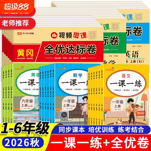 小学一课一练练习册加全优达标卷