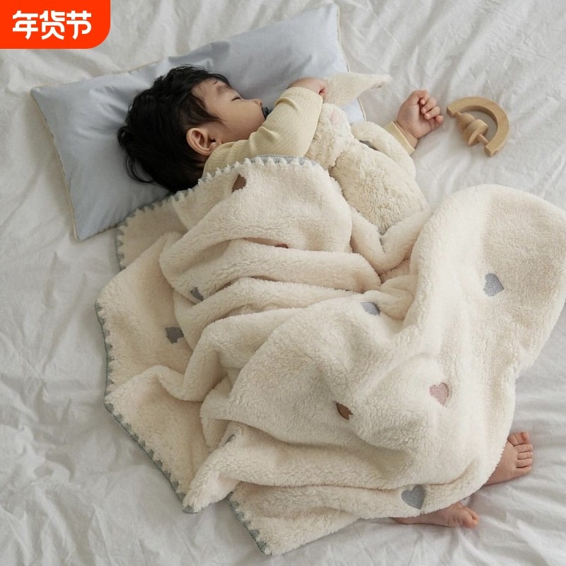 ins婴儿盖毯宝宝被子新生儿午睡毯子 儿童幼儿园四季珊瑚绒小毛毯,婴童用品,婴童毛毯/盖毯,淘宝优惠券,粉丝福利购,淘宝优惠卷