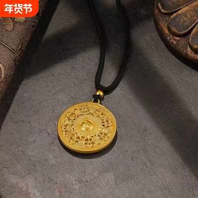 沙金财神貔貅吊坠黄金色仿真金