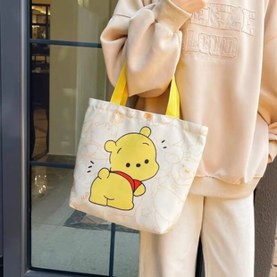 小号帆布袋便携手提包水杯学生袋装书拎包儿童单肩包耐磨休闲卡通