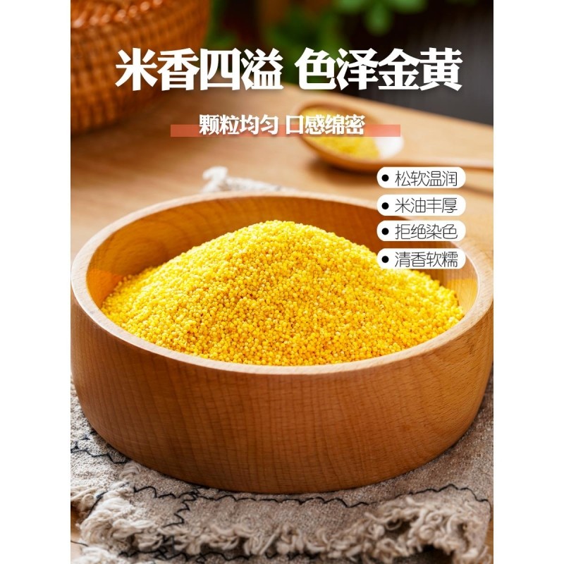 黄小米新米农家小黄米五谷杂粮糯小米粥粗粮早餐煲粥米油丰厚尝鲜