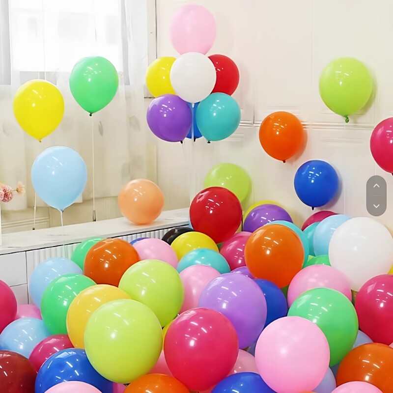 开学季彩色蓝色气球加厚防爆儿童教室商场装饰场景布置派对乳胶