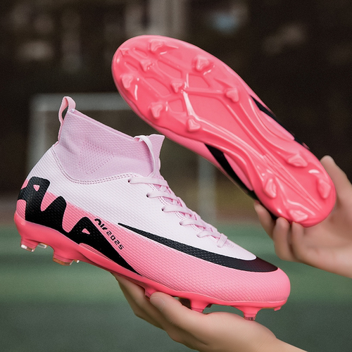 C罗梅西刺客透气高帮足球鞋