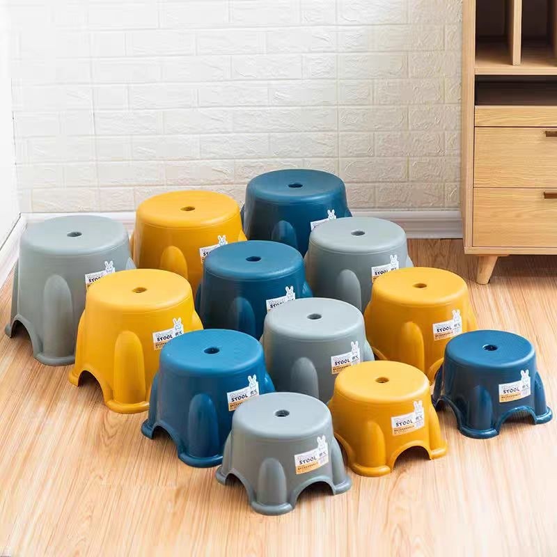 小凳子儿童凳塑料凳圆凳家用加厚胶凳脚踏宝宝矮凳结实浴室R1大人
