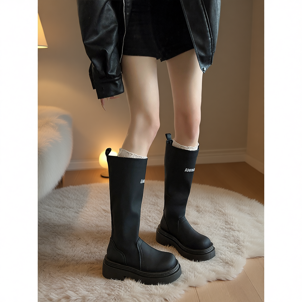 厚底增高不过膝高筒骑士靴子女款长筒靴女2025秋季新款爆款长靴子