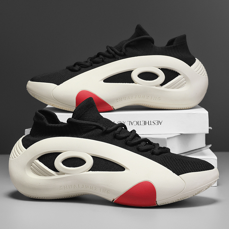 网面男鞋2025潮流夏季新款百搭高端透气厚底青少年跑步运动休闲鞋