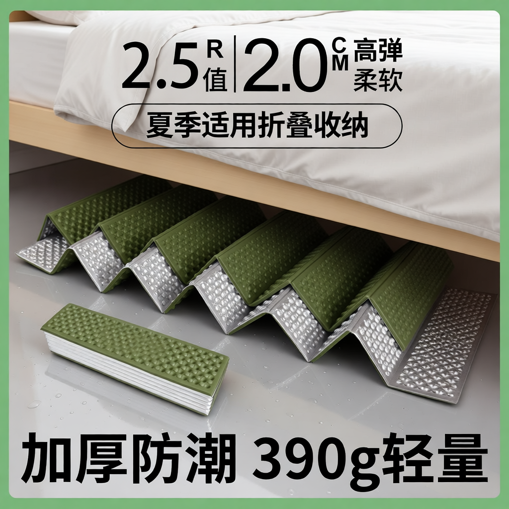 防潮垫户外露营蛋槽垫帐篷睡垫折叠坐垫地垫小学生午休垫