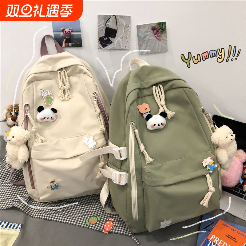 初中生书包女2024年新款女孩轻便大容量潮流高中女生高颜值尼龙布