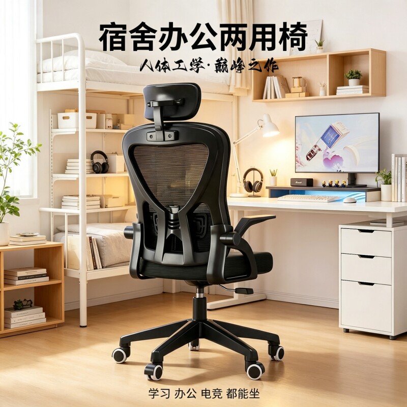 大学生宿舍人体工学护腰电脑椅图片