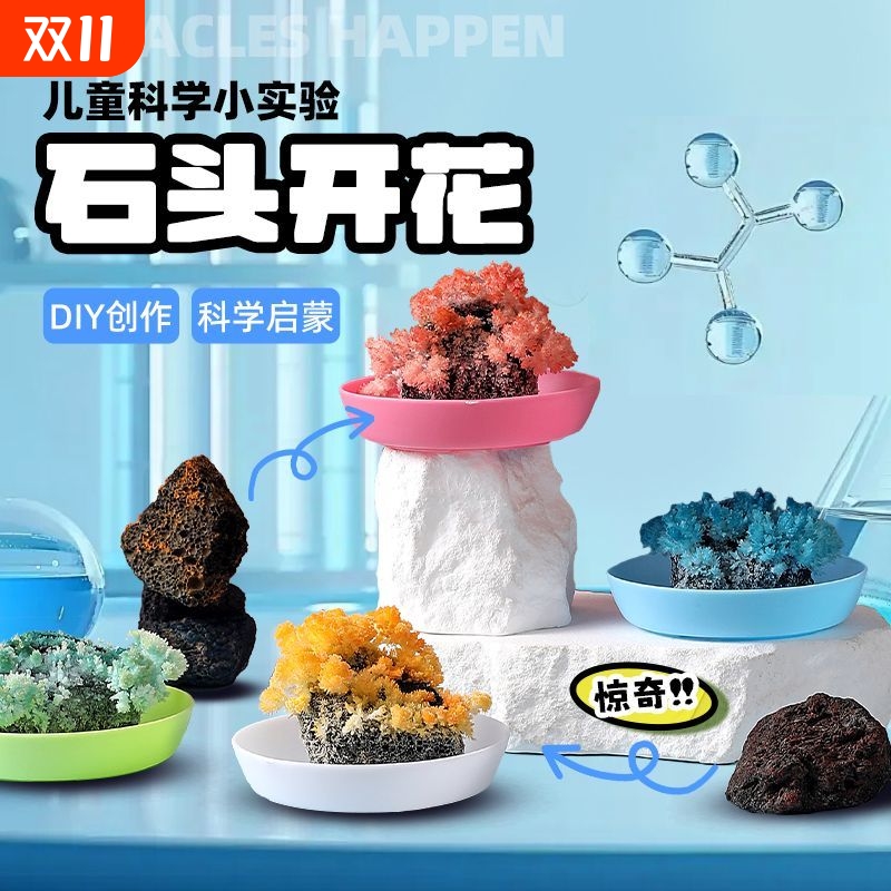 石头开花儿童种植实验儿童小学生diy手工制作益智生长石玩具