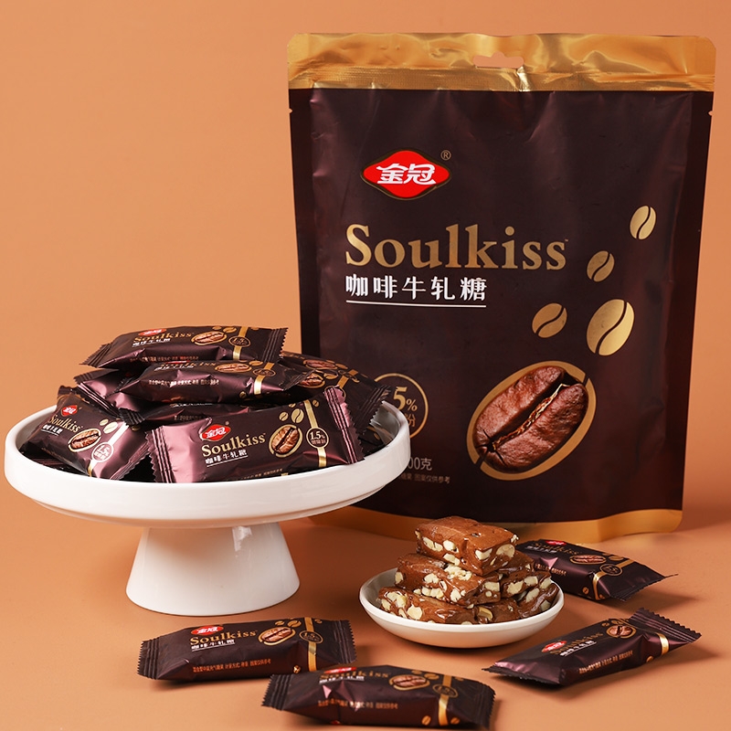 咖啡牛轧糖花生夹心休闲小零食品