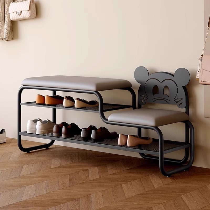 换鞋凳门口家用可坐式穿鞋凳进门凳入户鞋柜坐凳一体软包坐垫鞋架