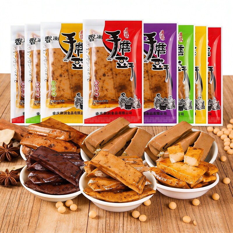 五香手磨豆干小零食小包装散装麻辣豆腐干零食小包装香辣嫩豆干